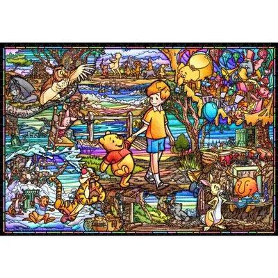 Jigsaw Puzzle Winnie the Pooh Story Stained Glass (Winnie the Pooh) 1000 pieces TEN-DP1000-037
