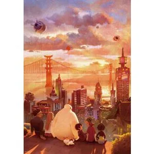 ジグソーパズル 夕景に偲ぶ(ベイマックス)(ベイマックス) 1000ピース TEN-D1000-879