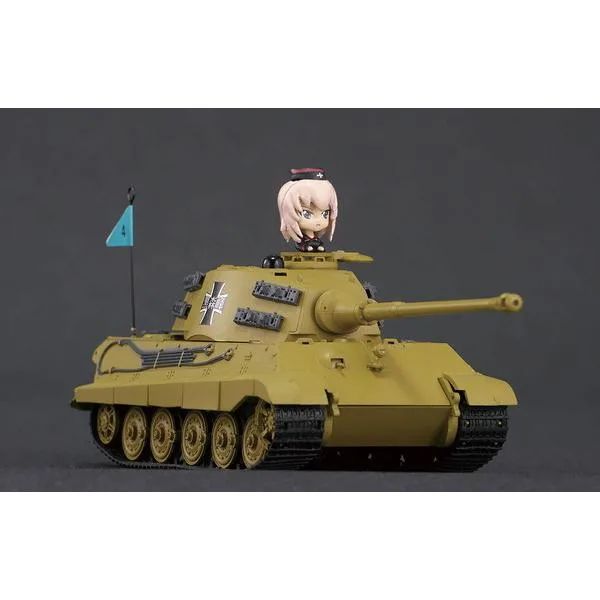 Scheduled to be released after December Platts/Waltersons Girls & Panzer 1/64 RC Battle Tank Road Series Tiger II Kuromori Mine Girls' School Completed Electric R/C GPRC-4 Free Shipping