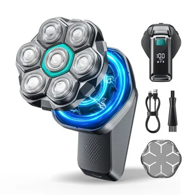 スキンヘッド シェーバー バリカン kensen 2段階スピード 乾湿両用 急速充電式 120枚刃