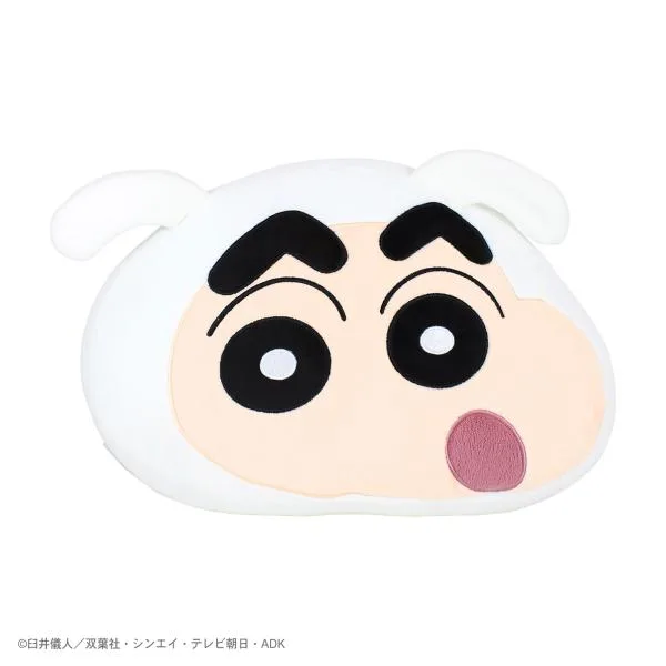 2月下旬入荷 予約 クレヨンしんちゃん クッション グッズ もっちりフェイスクッション シロしんちゃん ティーズファクトリー メーカー公式