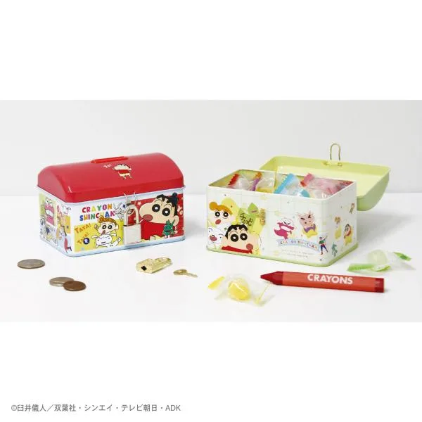 12月下旬入荷 予約 クレヨンしんちゃん グッズ 貯金箱 カギ付き 缶バンク ティーズファクトリー メーカー公式