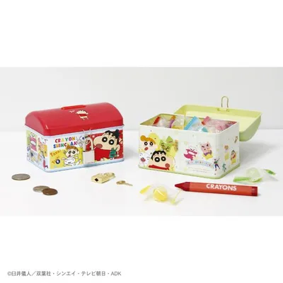 12月下旬入荷 予約 クレヨンしんちゃん グッズ 貯金箱 カギ付き 缶バンク ティーズファクトリー メーカー公式