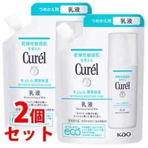 《セット販売》 花王 キュレル 潤浸保湿 乳液 つめかえ用 (100mL)×2個セット 詰め替え用 Curel 医薬部外品 送料無料