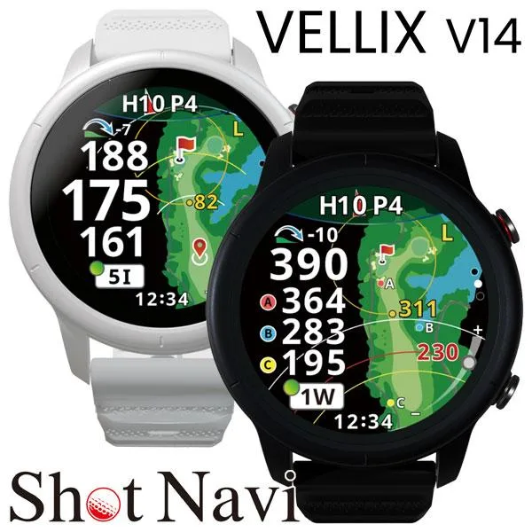 ショットナビ べリックス VELLIX V14 腕時計型 GPSゴルフナビ 有機EL 日本正規品 ゴルフ距離計