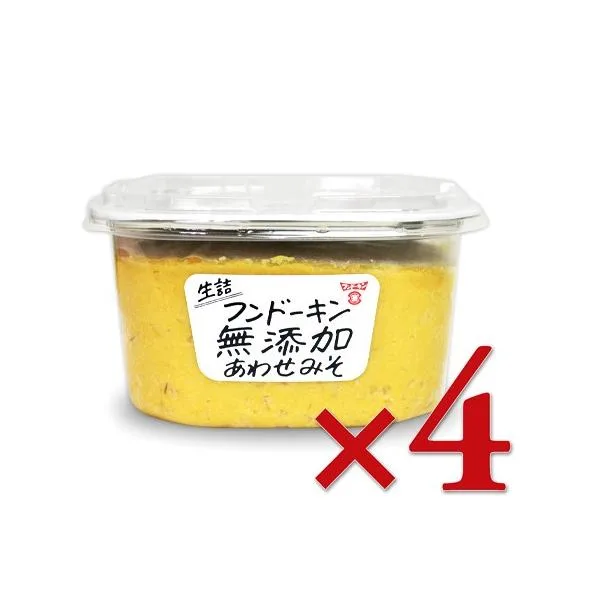 フンドーキン 生詰 無添加 あわせみそ 1.8kg × 4個