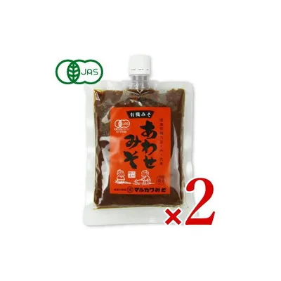 マルカワみそ 有機みそ あわせみそ(スパウト付) 有機JAS認証 345g × 2袋
