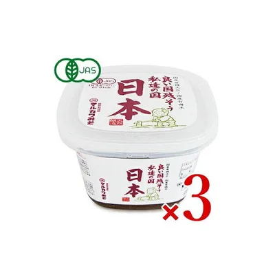 マルカワみそ 有機みそ 日本 600g × 3個 有機JAS