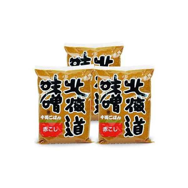 福山醸造 トモエ 北海道味噌千両こばん 赤こし 1kg × 3個