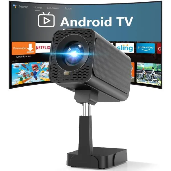 【2026最新Android TV &搭載電動フォーカス&自動台形補正】25000LM プロジェクター 天井投影 伸縮式スタンド付き フルHD1080