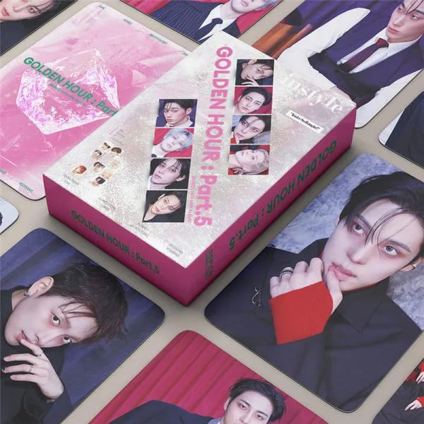 ATEEZグッズ フォトカード 55枚 セット トレカ エイティーズ 写真 全員 フォトカード K-POP 韓国 アイドル GOLDENHOUR Part.5 応援 小物 LOMOカード