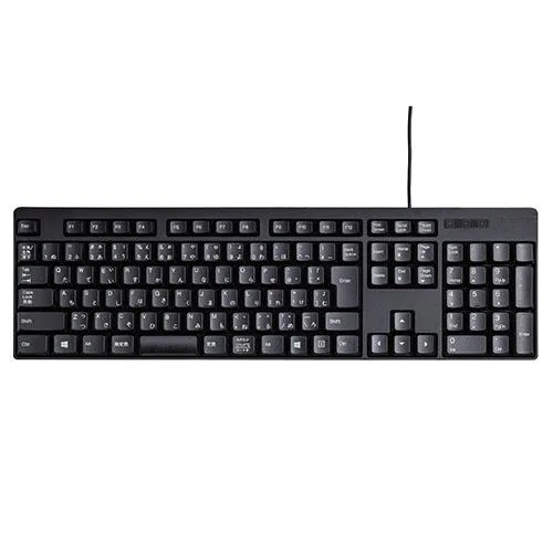 エレコム TK-FFCM01BK 有線キーボード メンブレン式 フルサイズ キーボード USB接続 ブラック ELECOM 6カ月保証