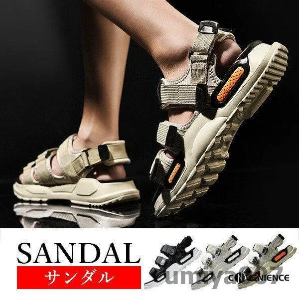 サンダル メンズ レディース スポーツサンダル ビーチサンダル アウトドア カジュアル 歩きやすい 滑らない 夏 サマー 厚底 通気 コンフォート 軽量 おしゃれ