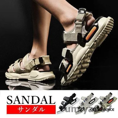 サンダル メンズ レディース スポーツサンダル ビーチサンダル アウトドア カジュアル 歩きやすい 滑らない 夏 サマー 厚底 通気 コンフォート 軽量 おしゃれ