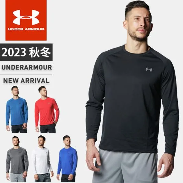 ☆ネコポス アンダーアーマー クリアランス メンズ Tシャツ 長袖 丸首 ロンT UA テック2.0 ロングスリーブ ヒートギア ルーズ トレーニング 1358562 あすつく