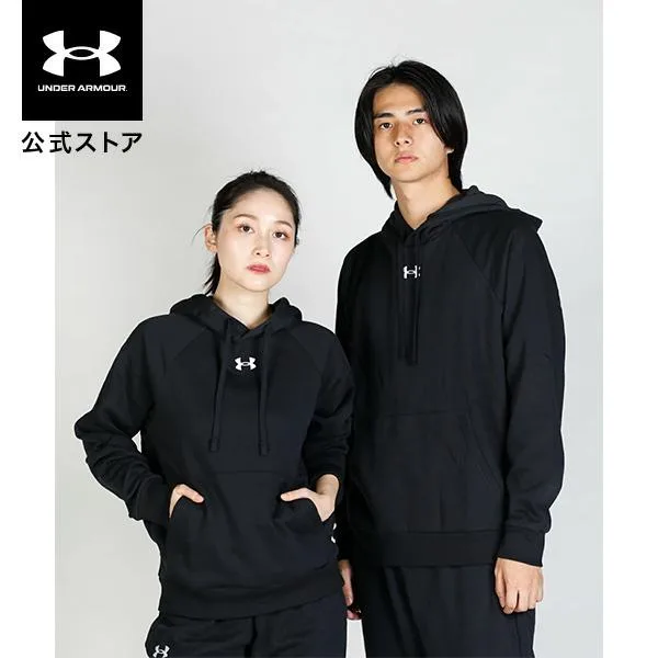 【30%OFF】公式 アンダーアーマー UNDER ARMOUR メンズ トレーニング UAライバルフリース フーディー 1379757 ブラック/ホワイト