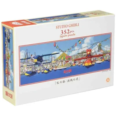 エンスカイ(ENSKY) ジブリ 紅の豚 決戦の前 18.2×51.5cm ジグソーパズル 352ピース JIGSAW PUZZLE 352-201