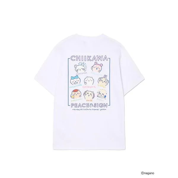 【ちいかわ】発泡プリント ピースサイン Tシャツ メンズ レディース ユニセックス