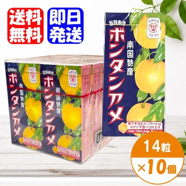 ボンタンアメ 【14粒×10個セット】 セイカ食品 和菓子 駄菓子 おやつ キャンディ 飴 ご当地銘菓 柑橘 鹿児島
