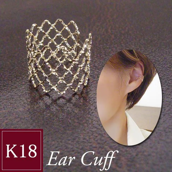 イヤーカフ アクセサリー k18 K18 18金 イヤカフ ゴールド 地金 ※片耳専用 2営業日前後の発送予定 sd