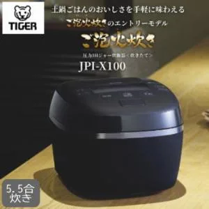 タイガー 炊飯器 5.5合 圧力IH式 圧力IH炊飯器 炊飯ジャー 圧力炊飯器 炊きたて ご泡火炊き TIGER 圧力IHジャー炊飯器 炊きたて JPI-X100KX フォグブラック