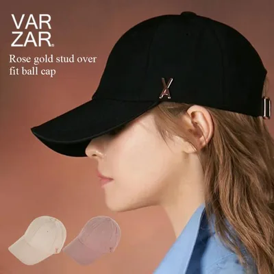 バザール キャップ 正規品 国内発送 帽子 韓国 ファッション レディース メンズ スタッズ 人気 深め VARZAR Rose gold stud