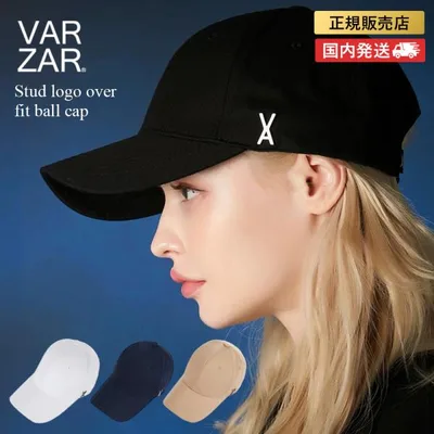 バザール キャップ 帽子 深め レディース メンズ つば長 正規品 国内発送 韓国 スタッズ VARZAR Stud logo over fit ba