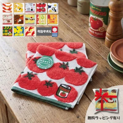 Imabari Towel Handkerchief Imabari Mini Towel Handkerchief Made in Japan 100% Cotton Jacquard Weave Sweets Ladies Kids Gift Present Stylish Cute Wrapping Included