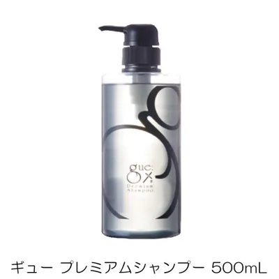 ギュー プレミアムシャンプー 500ml エイジングケア シャンプー プラセンタ 馬油 スカルプ トリプルガンマリノレン酸 gue GUE ※QRコードなし