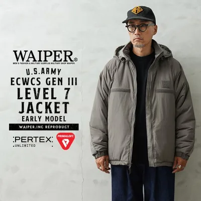 WAIPER.inc ワイパーインク 米軍 ECWCS GEN III LEVEL7 PRIMALOFT ジャケット 初期型 PERTEX UNLIMITED レベル7 アウター【WP1190】【クーポン対象外】【T】