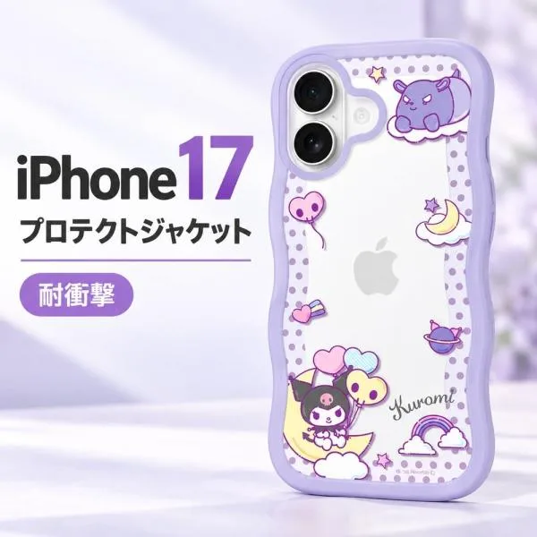 iPhone 17 ケース サンリオ クロミ iPhone17 アイフォン17 クリア キャラクター 可愛い おしゃれ 人気 うねうね フレーム カバー スマホカバー スマホケース