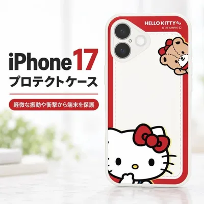 iPhone 17 ケース サンリオ ハローキティ グルマンディーズ IIIIfit プランプフレーム ハイブリッドケース ストラップホール PC TPU スマホケース かわいい