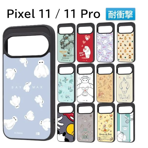 Google Pixel 11 / 11 Pro ケース ディズニー ハイブリッドケース maru ベイマックス ミッキー&フレンズ くまのプーさん リロ&スティッチ チップ