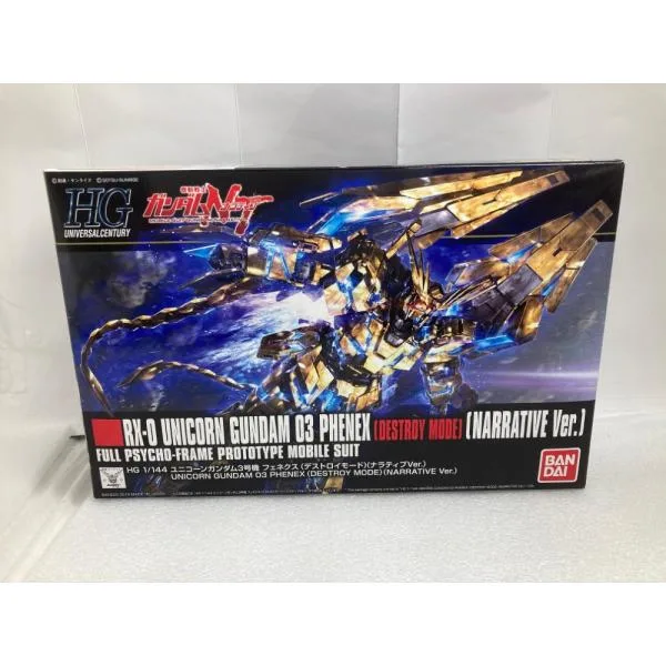 【中古】【未組立】1/144 HGUC RX-0 ユニコーンガンダム3号機 フェネクス デストロイモード(ナラティブver.) <プラモデル>(代引き不可)6520