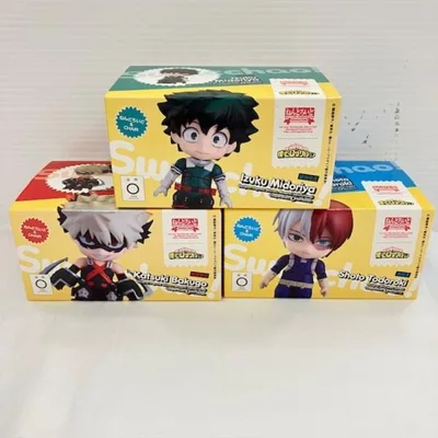 【中古】【未開封】【セット】緑谷出久 爆豪勝己 轟焦凍 フィギュア『ねんどろいど Swacchao!』「僕のヒーローアカデミア」<フィギュア>(代引き不可)6576