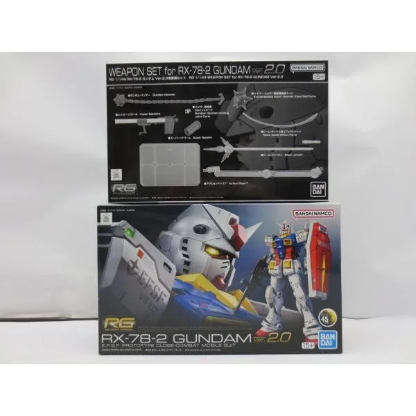 【中古】【未組立】2種セット RG 1/100 RX-78-2 ガンダム Ver2.0 武器セット「機動戦士ガンダム」<プラモデル>(代引き不可)6587