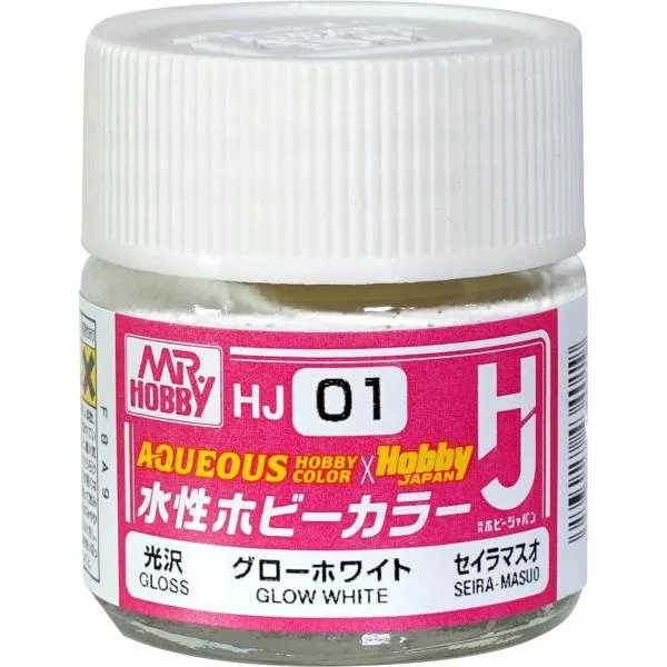 GSI クレオス(GSI Creos) 水性ホビーカラー HJシリーズ グローホワイト 光沢 10ml 模型用塗料 HJ01