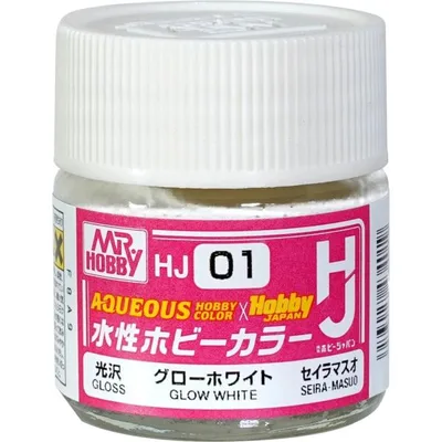 GSI クレオス(GSI Creos) 水性ホビーカラー HJシリーズ グローホワイト 光沢 10ml 模型用塗料 HJ01