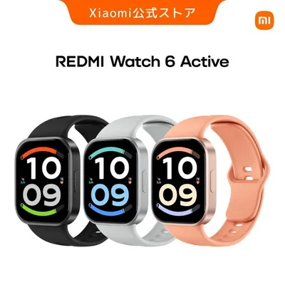 【新発売】 REDMI Watch 6 Active 1.85インチAMOLED 最大18日のバッテリー持続 薄さ9.9mm Bluetooth通話対応 24時間健康管理 140種類スポーツモード IP68