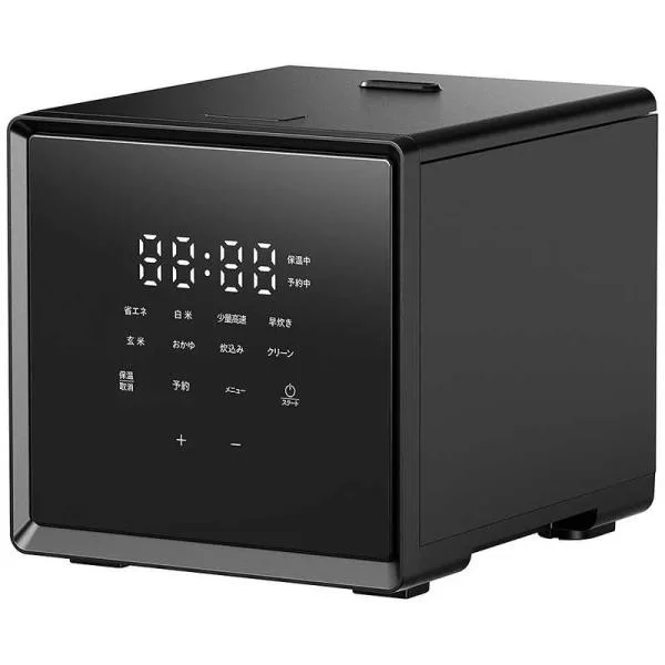 ヤマゼン 炊飯器 2合 キューブ型 マイコン ブラック NEJS-025CM-B