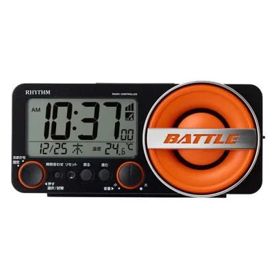 RHYTHM リズム 目覚まし時計 デジタル 電波自動受信機能有 フィットウェーブバトル230 8RZ230SR02