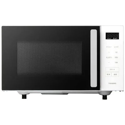ツインバード TWINBIRD 電子レンジ 23L フラット センサー付 ヘルツフリー(東日本・西日本対応) ホワイト DRF323W