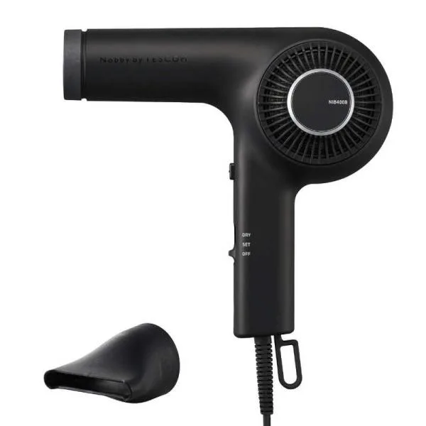 テスコム ヘアドライヤー 軽量 マイナスイオン トライバランスイオン サロン品質 静電気約99%抑制 枝毛・切れ毛約72%抑制 ブラック NIB400BK