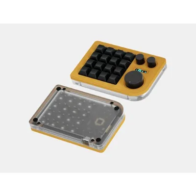 KIBU DOIO 片手デバイス KB16 マクロメタニカルキーボード / 片手キーボード / RGB VIA ホットスワップ / 16キー Yellow KB16YELLOW