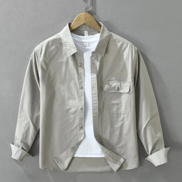 シャツ 100%綿 カジュアルシャツ 長袖シャツ トップス 秋服 秋物 防寒 ミリタリーファッション メンズ