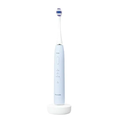 Panasonic EW-DA19-A แปรงสีฟันสั่นสะเทือนโซนิค Doltz ขจัดคราบจุลินทรีย์ออกจากกระเป๋าปริทันต์ การสั่นสะเทือนของโซนิคเชิงเส้นพร้อมแท่นชาร์จแบบอิสระสีน้ำเงิน