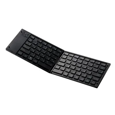 エレコム TK-FLP01BK ワイヤレスキーボード Bluetooth接続 パンタグラフ 折り畳み可能 タブレットスタンド付き テンキー無し ブラック