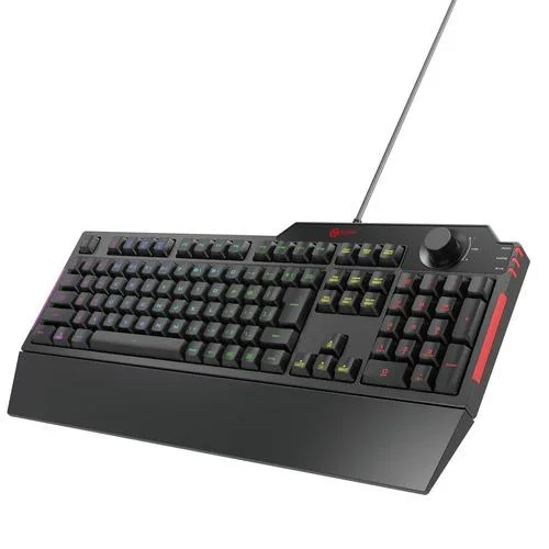 エレコム TK-G02UMBK ゲーミングキーボード メンブレン式 有線 フルキー RGBバックライト 着脱式リストレスト ブラック
