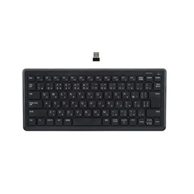 ナカバヤシ FKB-R251BK 無線静音ミニキーボード メンブレン 日本語85キー 1.5m ブラック