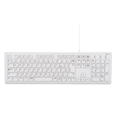 ナカバヤシ FKB-U250W 有線静音フルキーボード メンブレン 日本語109キー Windows対応 ホワイト